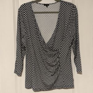 Talbot's Cross Wrap Large Top